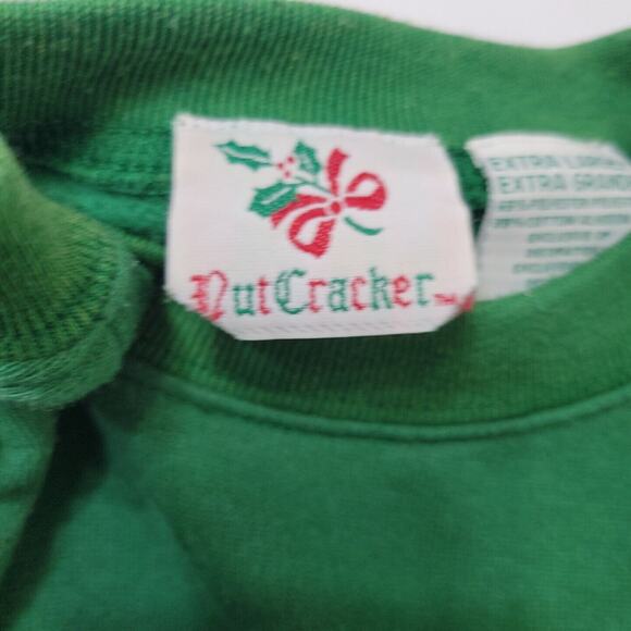Nutcracker Shirt Womens XL Sweater Green Joy Peace On Earth Tree Comfort Stretch - Picture 6 of 12